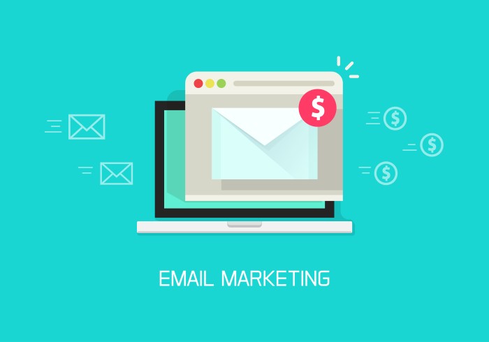Email marketing vector software digital window background illustration letter stock concept notification icon browser communication element laptop banner flat internet